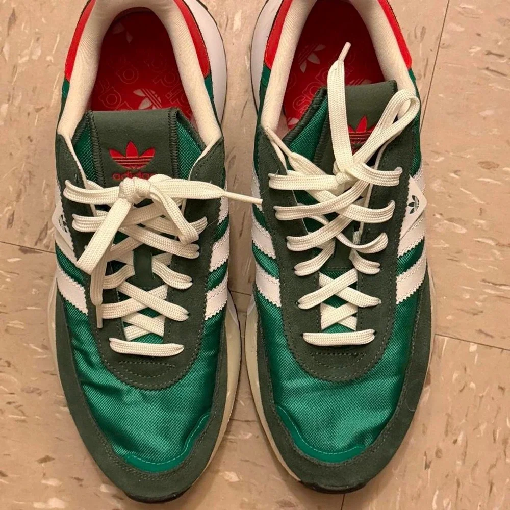 Adidas Retropy F2 Mens Green White Red Retro El TRI MEX Sneakers GX4638 Size 11